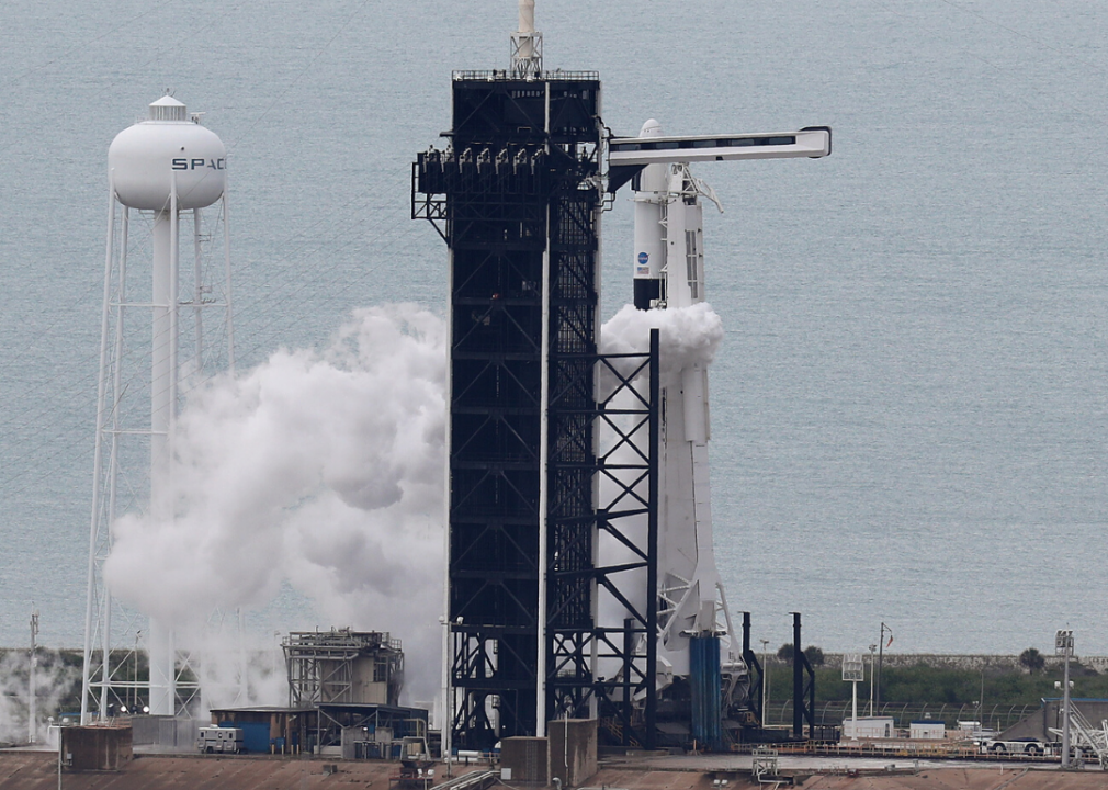 SpaceX Falcon 9 Rocket and Manned Crew